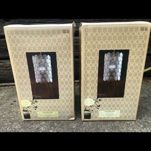 2 IKEA capiz shell hanging light pendants